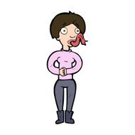 cartoon woman with snake tongue N19