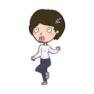 cartoon surprised woman N242
