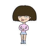 cartoon sly woman N10