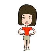 cartoon annoyed woman N194