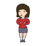 cartoon woman making excuses N19