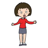 cartoon woman making excuses N20