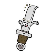 cartoon frightened knife N10