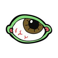 cartoon spooky eye N10