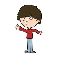 cartoon worried man reaching N20
