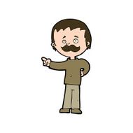 cartoon man with mustache pointing N30