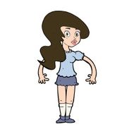 cartoon pretty woman N285