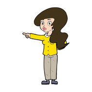 cartoon pretty woman pointing N40