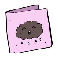 cartoon card with cloud pattern N10