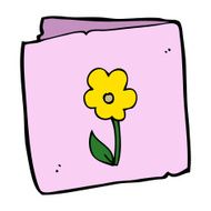cartoon flower greeting card N10