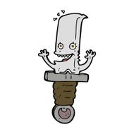 crazy cartoon knife character N10