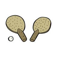 cartoon table tennis bats N10