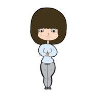 cartoon shy woman N51