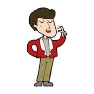 cartoon cool guy snapping fingers N10
