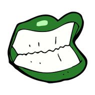 cartoon grinning halloween mouth N4