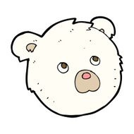 cartoon polar bear face N23