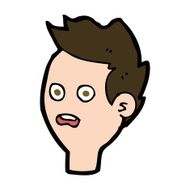 cartoon shocked man N128