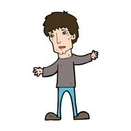 cartoon worried man N108