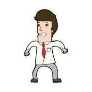 cartoon nervous businessman N10