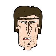 cartoon angry face N29