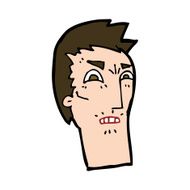 cartoon angry face N30