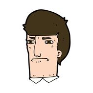cartoon man narrowing eyes N34