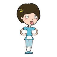 cartoon woman in french maid outfit N10
