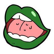 cartoon halloween mouth N25