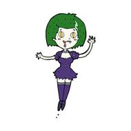 cartoon happy vampire girl N40