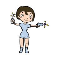 cartoon future space girl N10