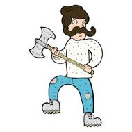 cartoon man with axe N9