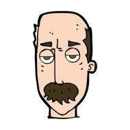 cartoon bored old man N20