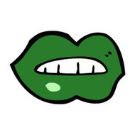 cartoon halloween lips N9