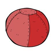 cartoon old stitched football N6