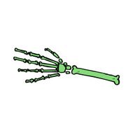 cartoon skeleton hand N15