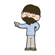 cartoon bearded man pointing N10