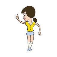 cartoon girl with idea N19