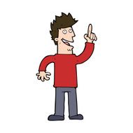 cartoon man with great new idea N10