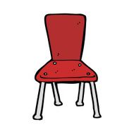 cartoon old school chair N10