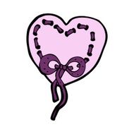 stitched heart cartoon N10