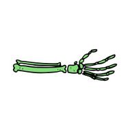 cartoon skeleton hand N16