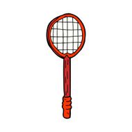 cartoon old tennis racket N10