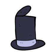cartoon old top hat N20