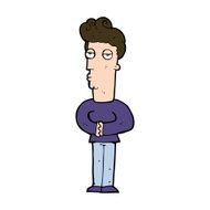 cartoon jaded man N20