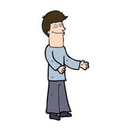 Cartoon Man Shrugging Shoulders N65