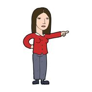 cartoon woman pointing N218