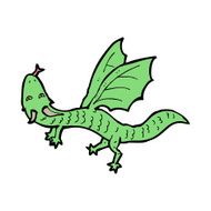 cartoon little dragon N12