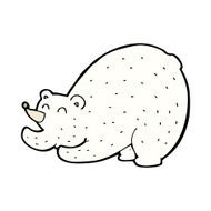 cartoon stretching polar bear N4