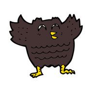 cartoon black bird N10