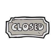 Cartoon Closed Sign N10